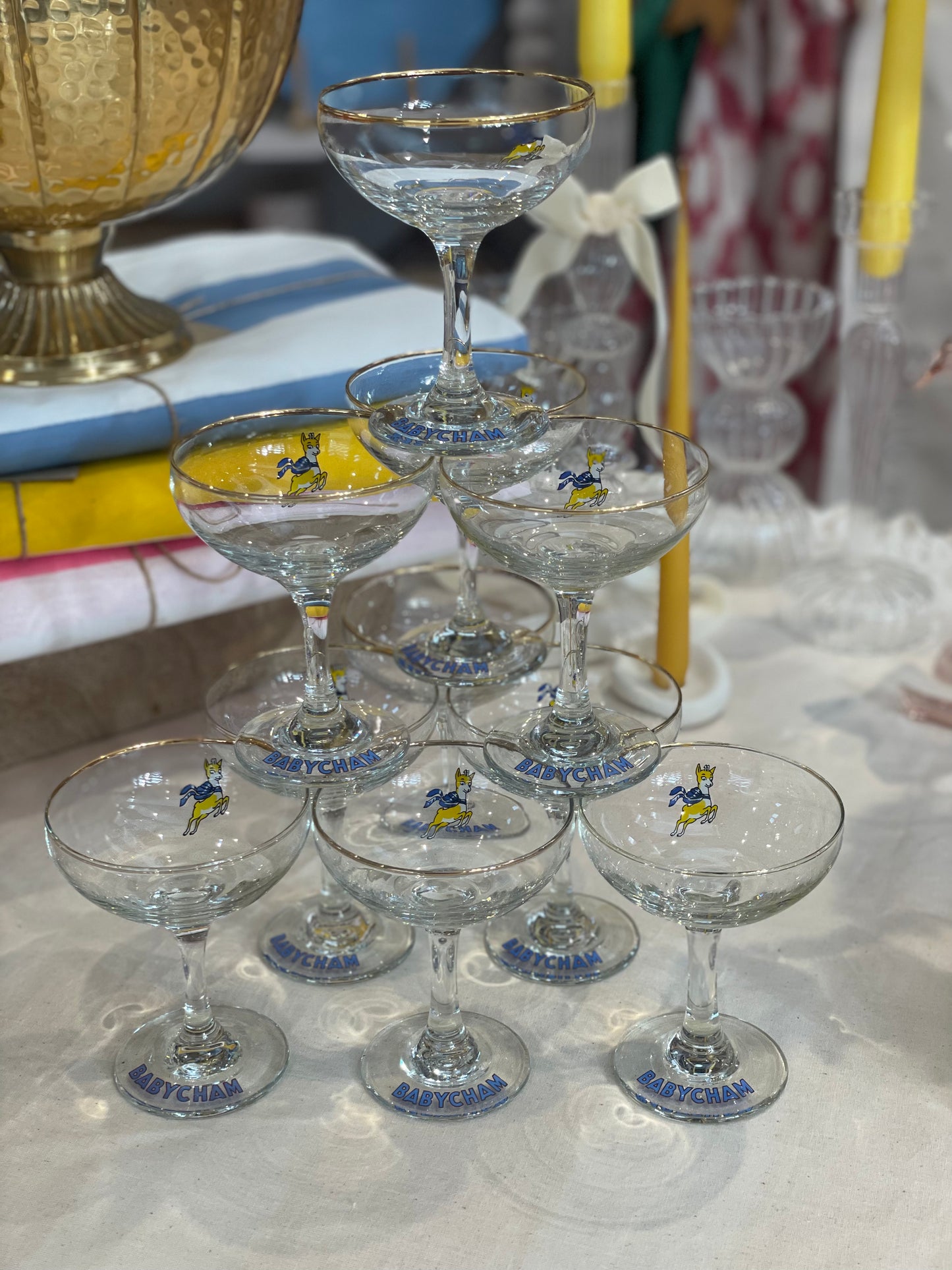 Babycham Glasses - Mini Tower