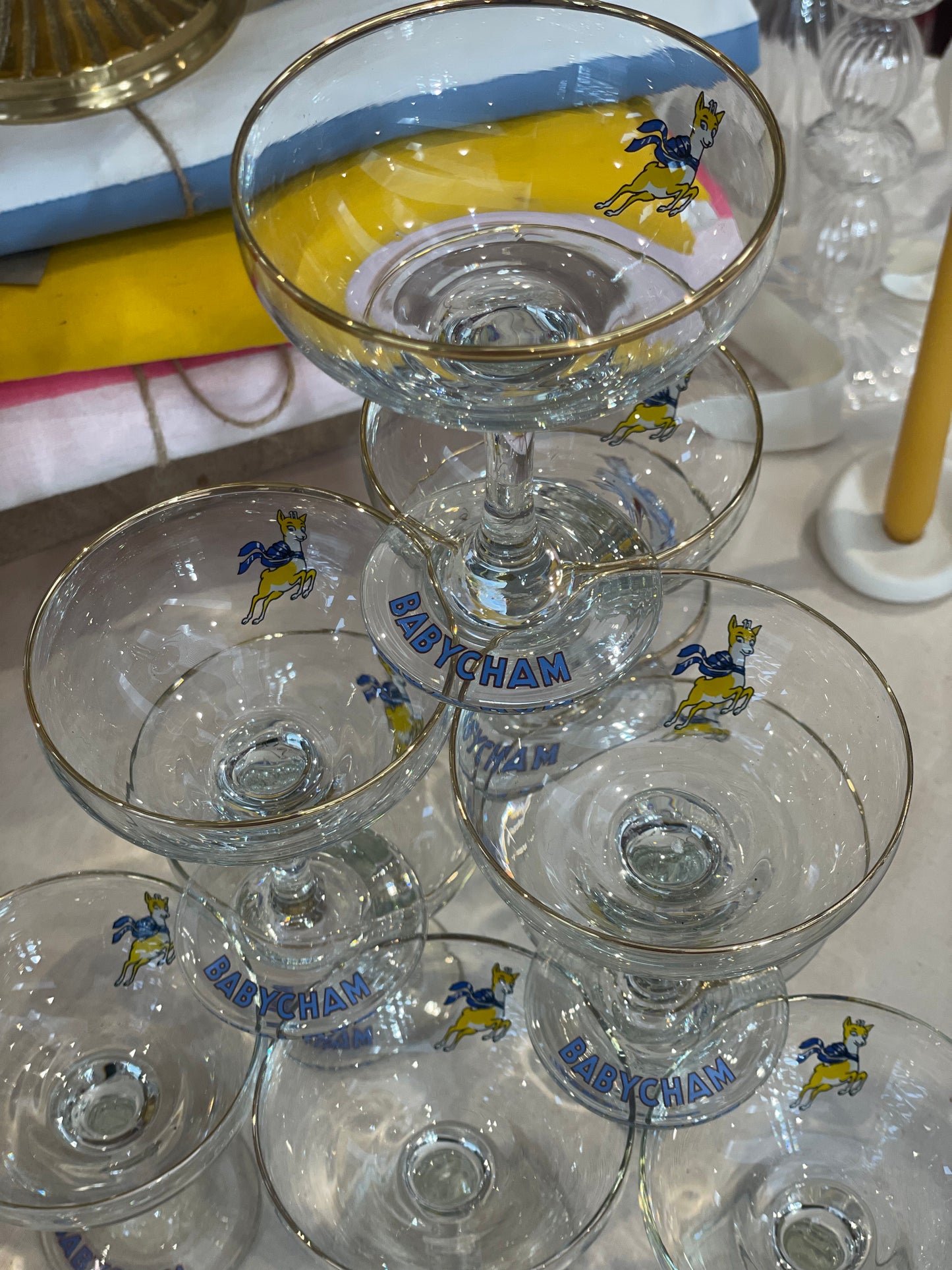 Babycham Glasses - Mini Tower
