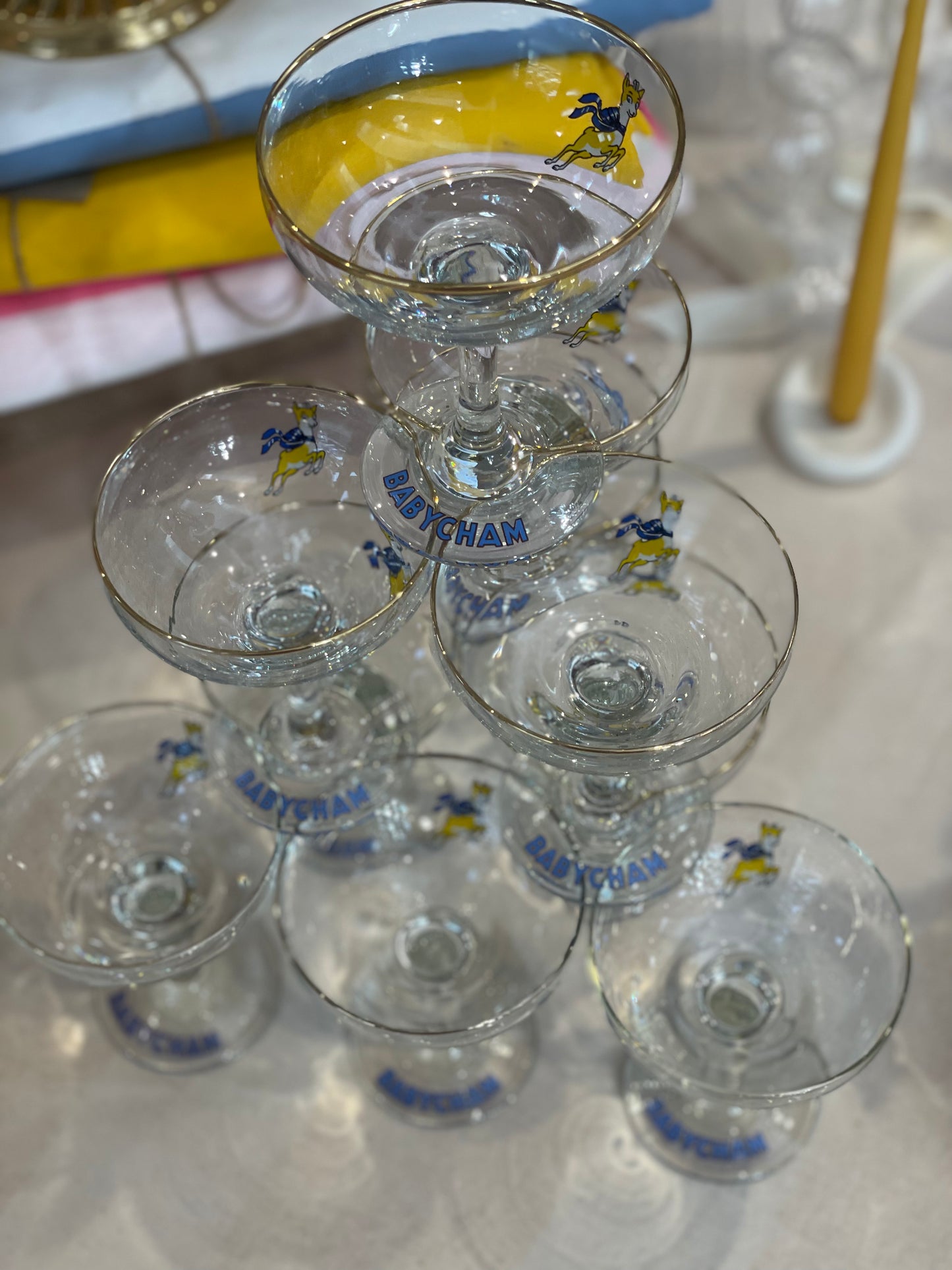 Babycham Glasses - Mini Tower