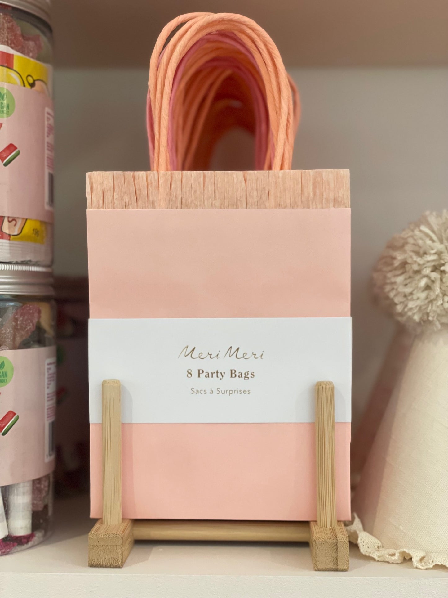 Pink Fringe Party Bags