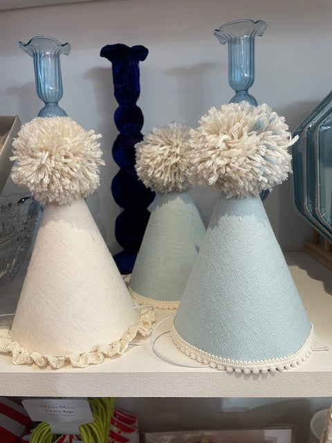 Party Hat - Blue Linen