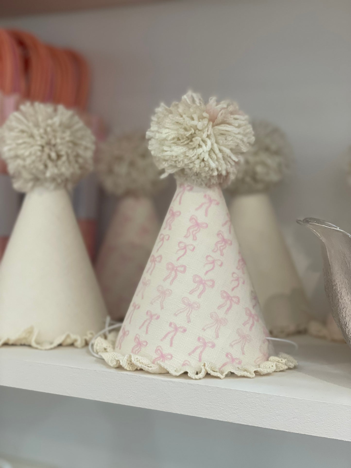 Party Hat - Pink Bows 