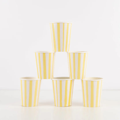 Yellow Stripe Cups