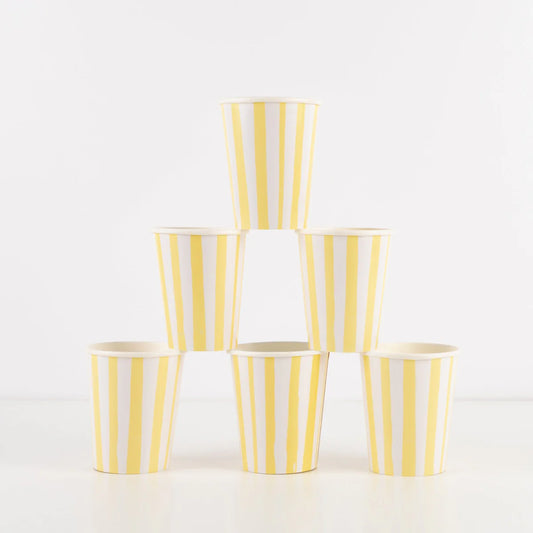 Yellow Stripe Cups