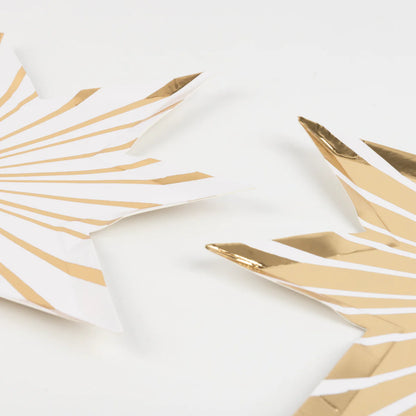 Gold Stripe Star Plates