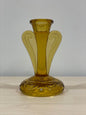 Vintage Amber Candlestick Holder