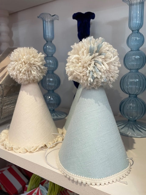 Party Hat - Blue Linen