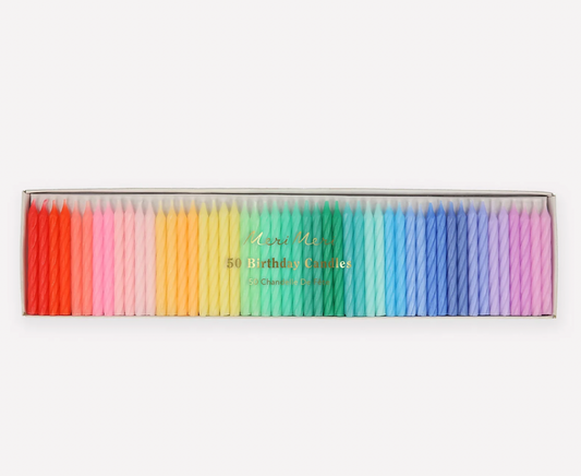 Rainbow Twisted Mini Candles