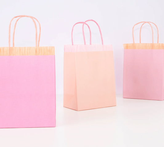 Pink Fringe Party Bags