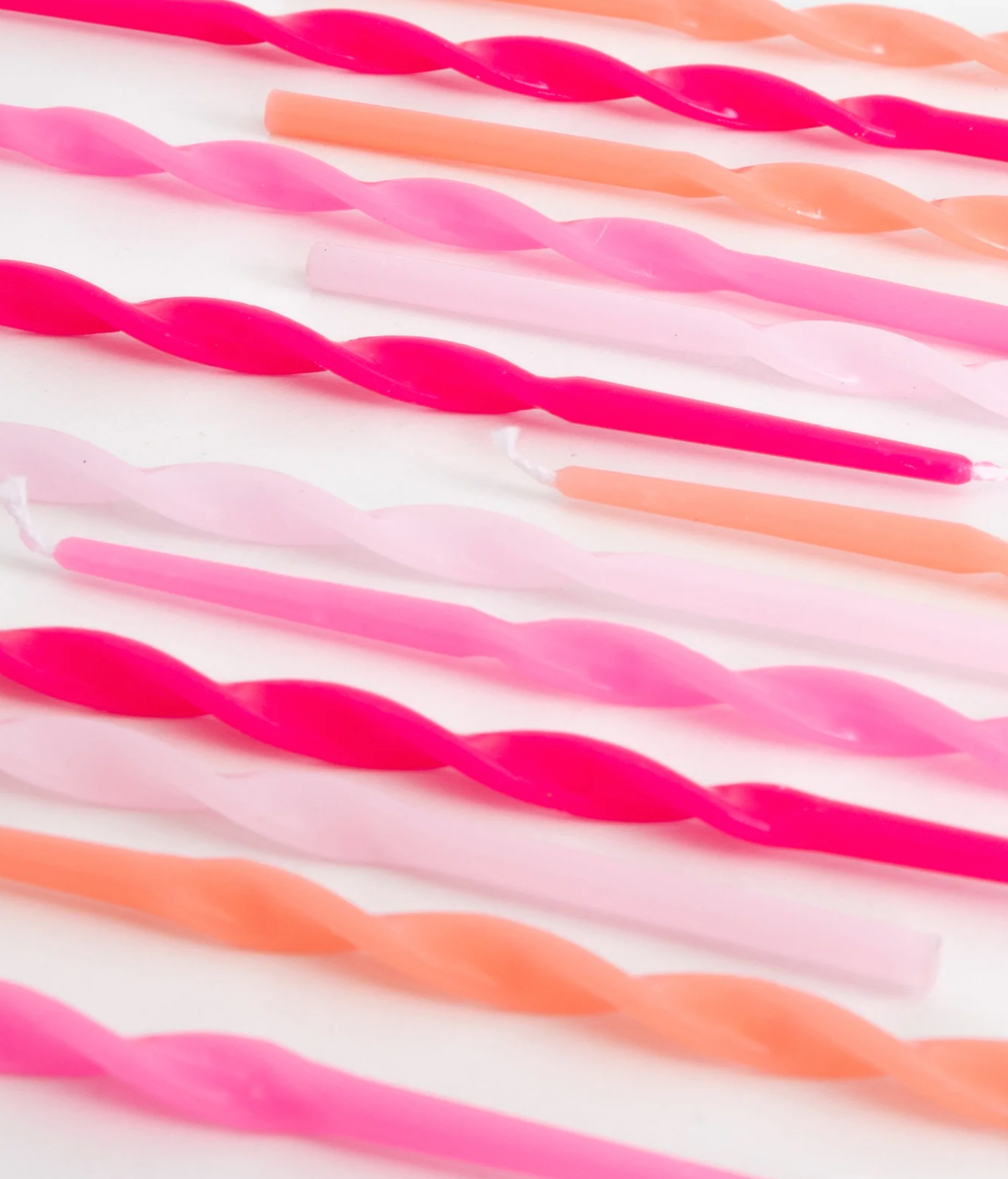 Pink Twisted Long Candles