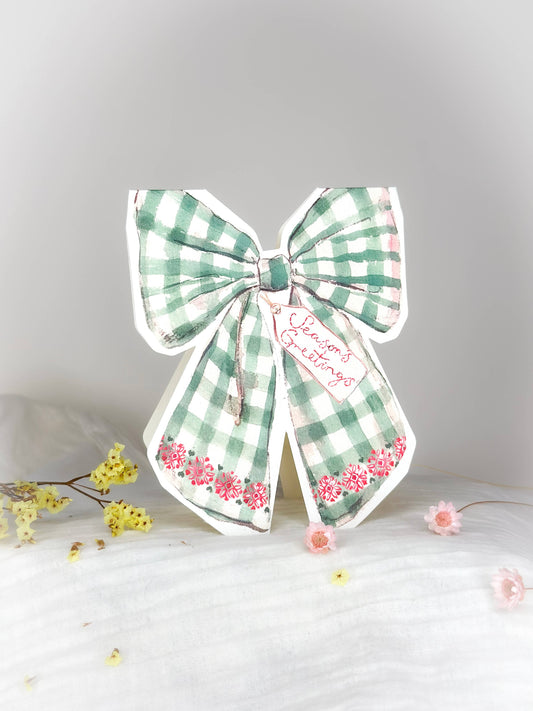 Season's Greetings Bow Card